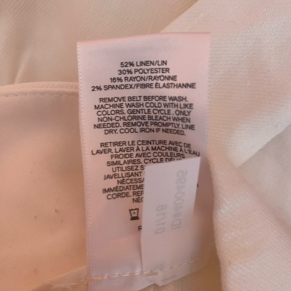 Express White Linen Blend High Rise Shorts - Picture 6 of 6